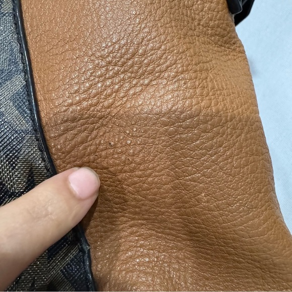 Michael Kors Brown and Black Satchel with Monogram Pattern - Picture 16 of 16